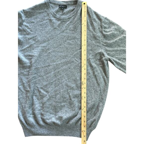EMI MAGLIA Sweater Men's XXL Cashmere Wool‎ Blend Gray Italian Classic Casual - Picture 7 of 8